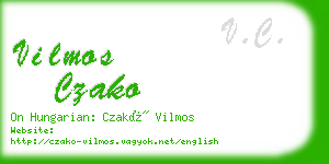 vilmos czako business card